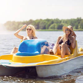 Bateau à pédales à proximité du Camping Lou Pignada à Messanges Tohapi