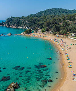 Plage de Santa Cristina à Lloret de Mar, Espagne