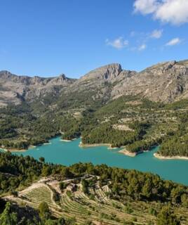 Vue aérienne de Guadalest en Espagne