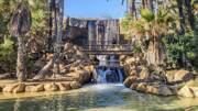 Cascade du parc El Palmerai d'Alicante en Espagne