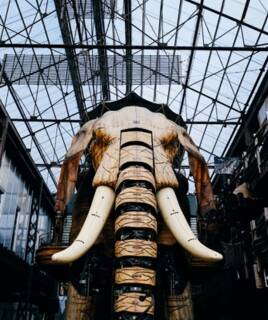 Eléphant mécanique se trouvant sur l'île de Nantes